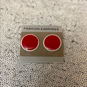 Red and white Fashion Earrings